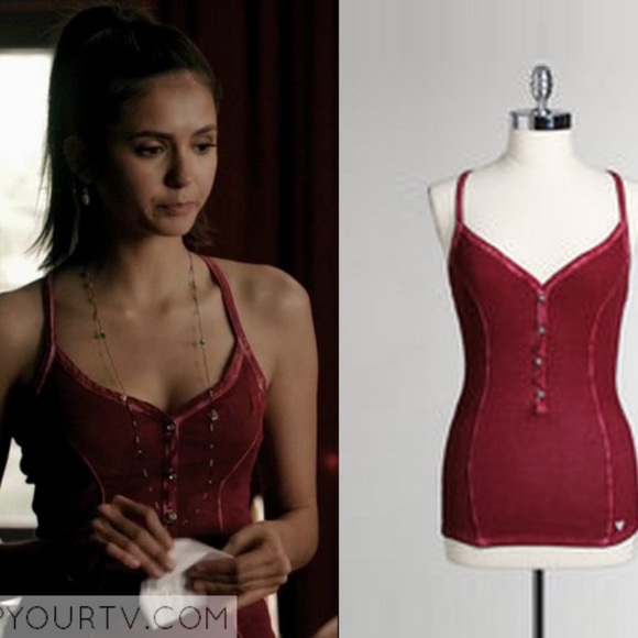 Guess Tops - Guess Lily Henley Tank ASO Elena Gilbert